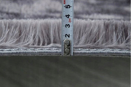 Kilimas Shaggy 120x170 Minkštas Purus Pilkas Sidabrinis Vintage Modernus