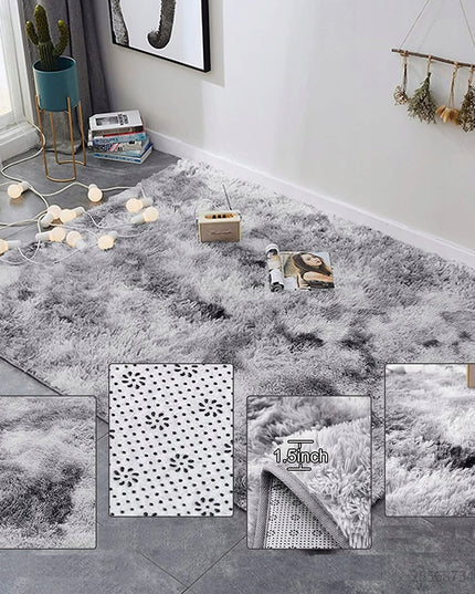 Kilimas Shaggy 120x170 Minkštas Purus Pilkas Sidabrinis Vintage Modernus