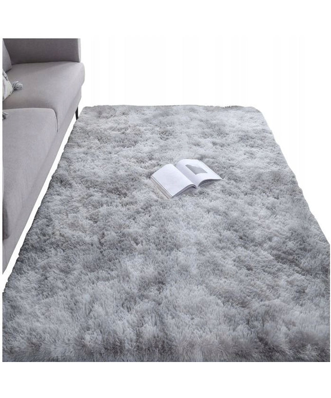 Kilimas Shaggy 120x170 Minkštas Purus Pilkas Sidabrinis Vintage Modernus