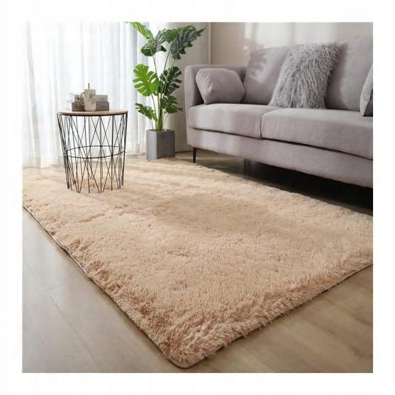 DYWAN ilgo plauko kilimas 120x170 minkštas pūkuotas pilkas auksinis smėlio spalvos VINTAGE modernus