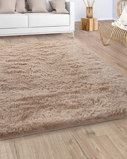 DYWAN ilgo plauko kilimas 120x170 minkštas pūkuotas pilkas auksinis smėlio spalvos VINTAGE modernus