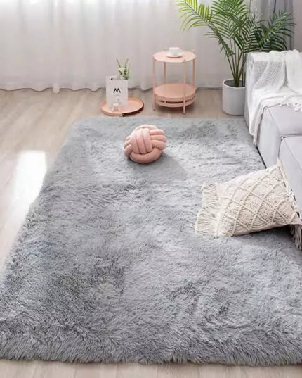 Kilimas Shaggy 170x120 pliušinis šviesiai pilkas purus minkštas kailinis