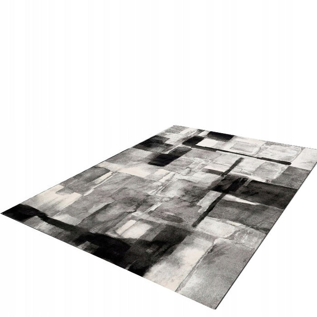 PILKAS KILIMAS 220X160 BCF BALTAS PRABANGUS MODERNUS SVETAINEI NESLYSTANTIS