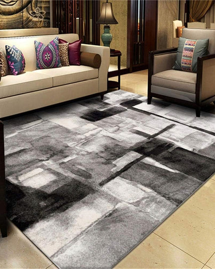 PILKAS KILIMAS 220X160 BCF BALTAS PRABANGUS MODERNUS SVETAINEI NESLYSTANTIS