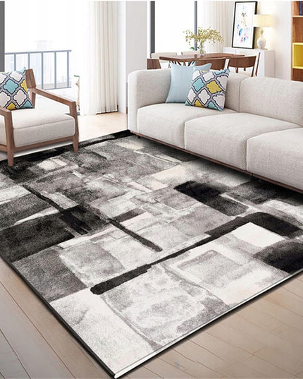 PILKAS KILIMAS 220X160 BCF BALTAS PRABANGUS MODERNUS SVETAINEI NESLYSTANTIS