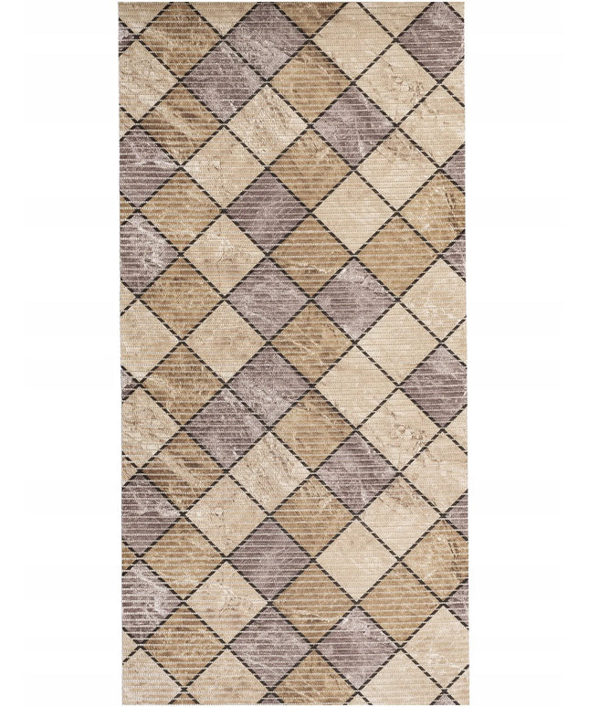 Vonios kambario kilimėlis, premium PVC putplasčio kilimėlis, 65x130 cm, rudas