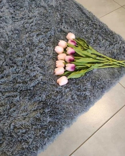 Minkštas pūkuotas kilimėlis, pliušinis kilimas, neslystantis, 120x160