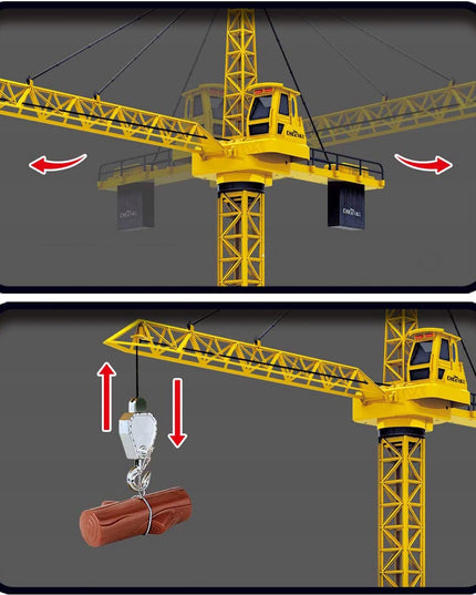 Didelis XXL nuotoliniu būdu valdomas RC Kranas su pulteliu, skirtas vaikams žaisti