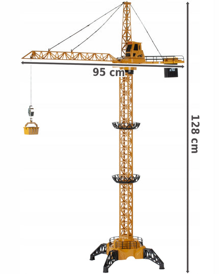 Didelis XXL nuotoliniu būdu valdomas RC Kranas su pulteliu, skirtas vaikams žaisti