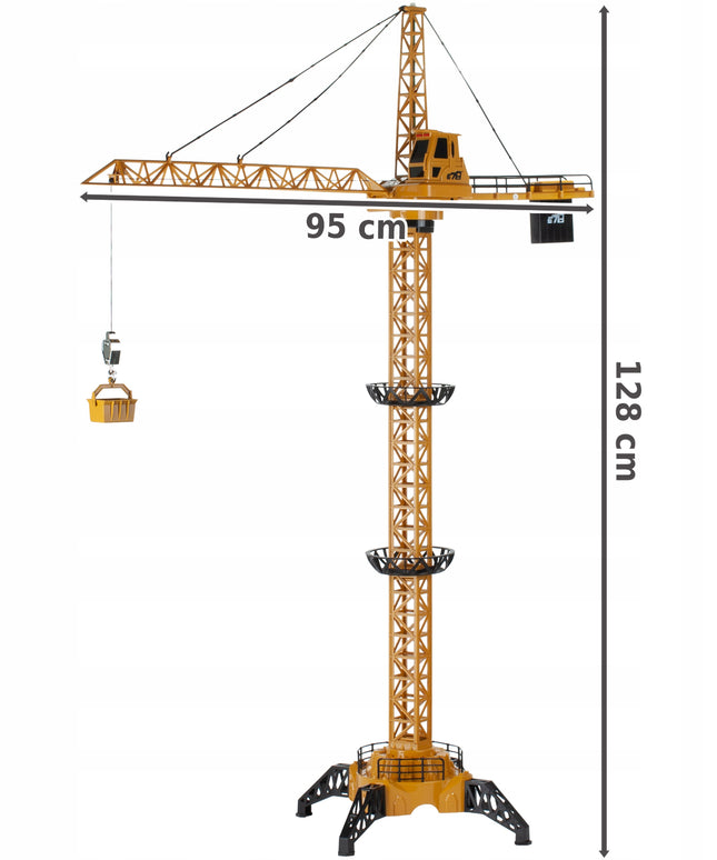 Didelis XXL nuotoliniu būdu valdomas RC Kranas su pulteliu, skirtas vaikams žaisti