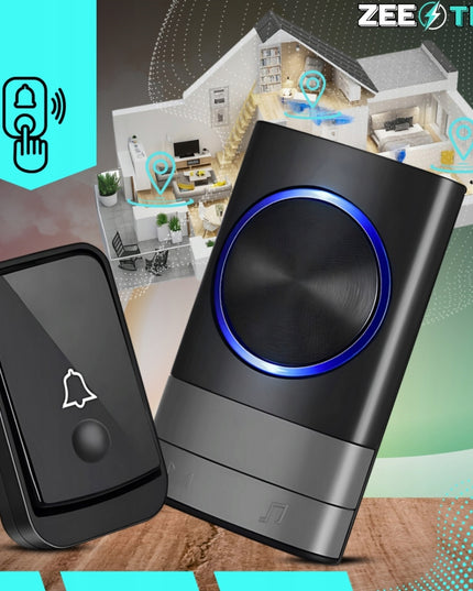 Belaidis durų skambutis varteliams ir vartams, atsparus vandeniui, ilgas 200 m veikimo nuotolis