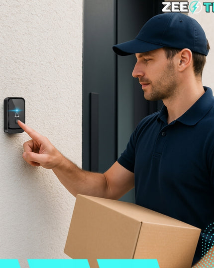 Belaidis durų skambutis varteliams ir vartams, atsparus vandeniui, ilgas 200 m veikimo nuotolis