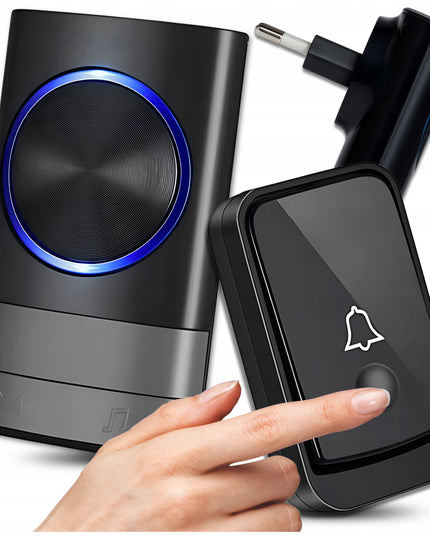 Belaidis durų skambutis varteliams ir vartams, atsparus vandeniui, ilgas 200 m veikimo nuotolis