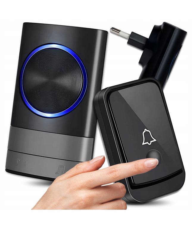 Belaidis durų skambutis varteliams ir vartams, atsparus vandeniui, ilgas 200 m veikimo nuotolis