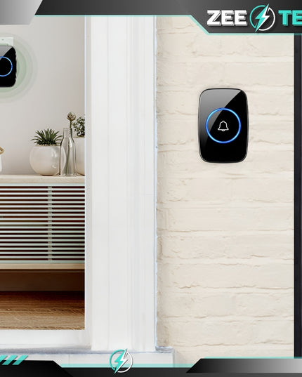 Belaidis durų skambutis, atsparus vandeniui, ilgas 300m veikimo nuotolis, skirtas durims, vartams, paradiniams varteliams