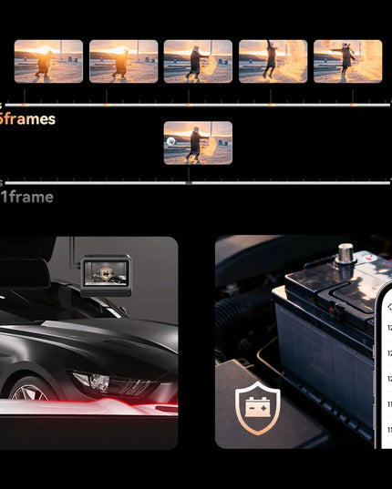 DDPAI Z90 Pro vaizdo registratorius, automobilinė kamera 4K HDR GPS priekinė + galinė