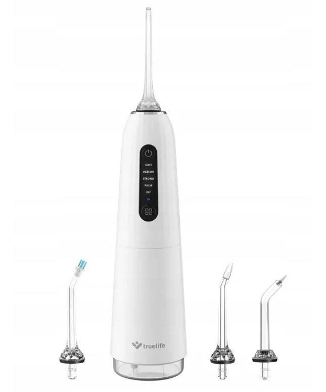 „TrueLife AquaFloss Compact C200“ belaidis burnos irigatorius su antgalių rinkiniu