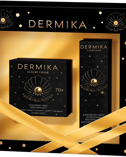 Dermika Prabangių ikrų kosmetikos dovanų rinkinys Veido ir akių kremui 70+