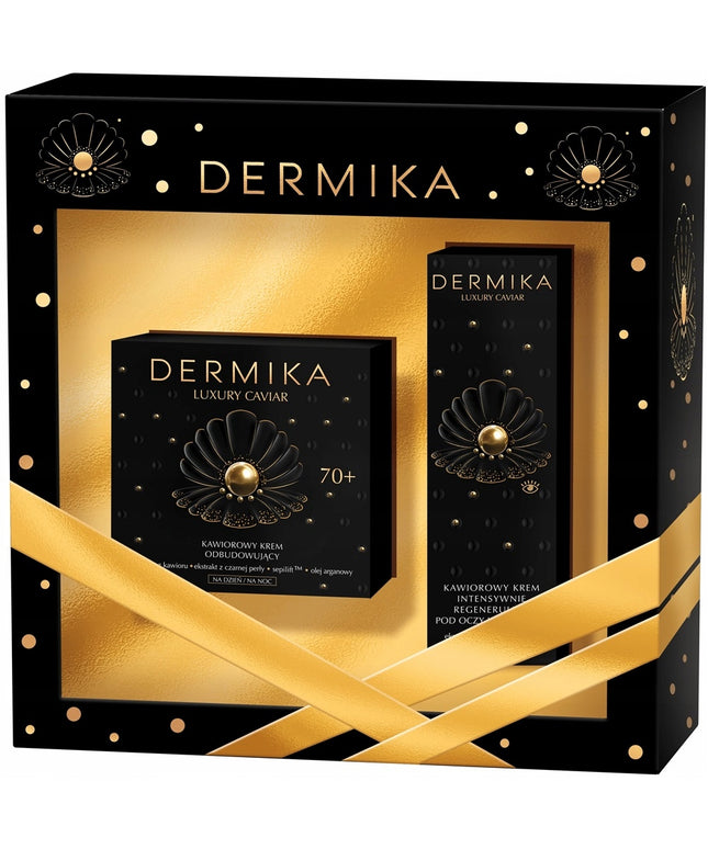Dermika Prabangių ikrų kosmetikos dovanų rinkinys Veido ir akių kremui 70+