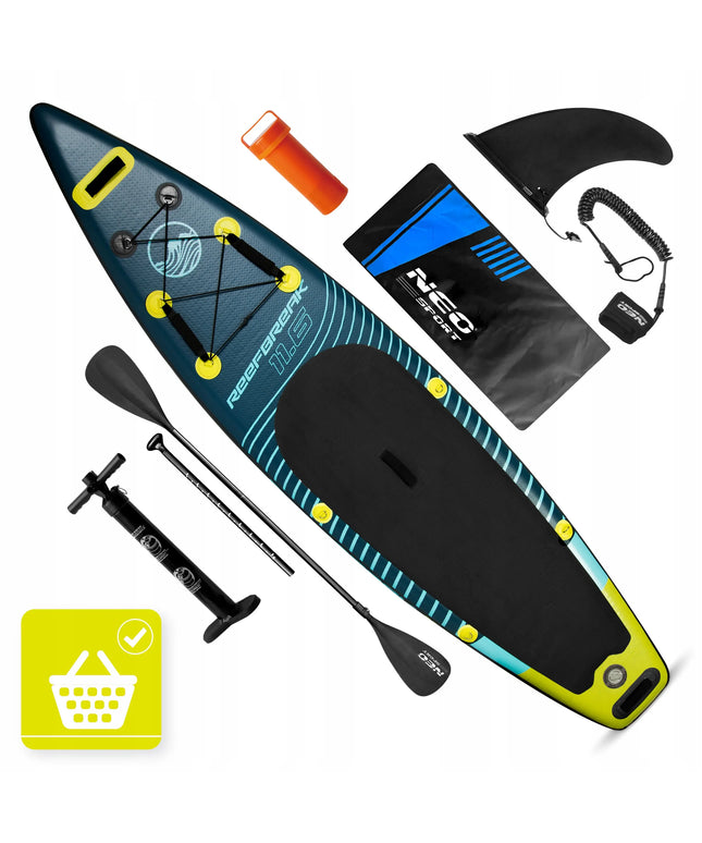 Pripučiama SUP irklentė STAND UP PADDLE 350 cm, priedų rinkinys