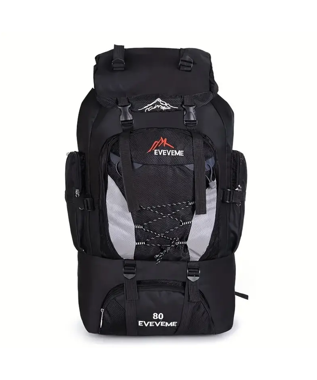 Turistinė kuprinė, žygiams, kopimams į kalnus, atspari vandeniui 80L