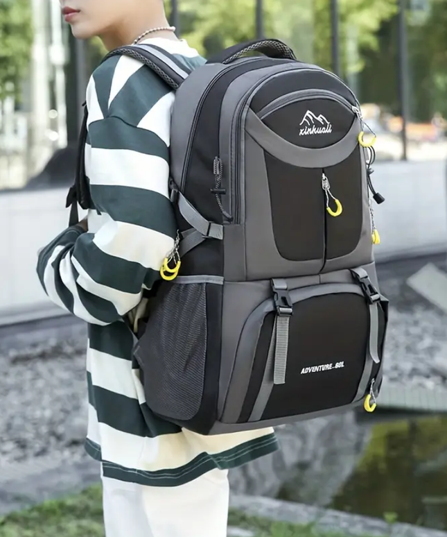 Didelės talpos kelioninė kuprinė,  žygiams, alpinizmui, 60L