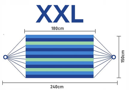 Didelis hamakas dviems 200KG 240 x 150 cm