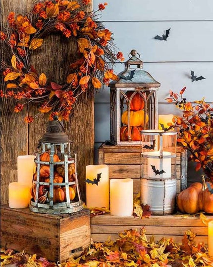 Dirbtiniai rudeniniai lapai, lapų dekoracija, 25 vnt.