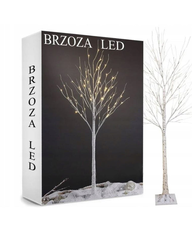 Dirbtinis LED Kalėdinis Beržas 150 cm – Šiltai Balta Šviesa