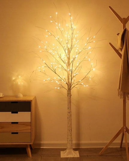 Dirbtinis LED Kalėdinis Beržas 150 cm – Šiltai Balta Šviesa