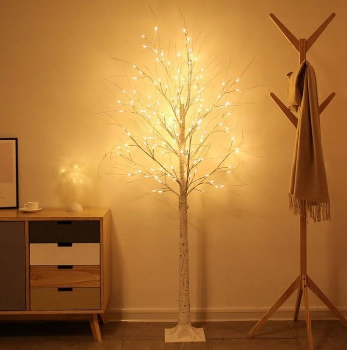 Dirbtinis LED Kalėdinis Beržas 150 cm – Šiltai Balta Šviesa