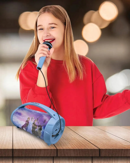 Lexibook Disney Frozen nešiojamasis „Bluetooth“ garsiakalbis su karaoke mikrofonu
