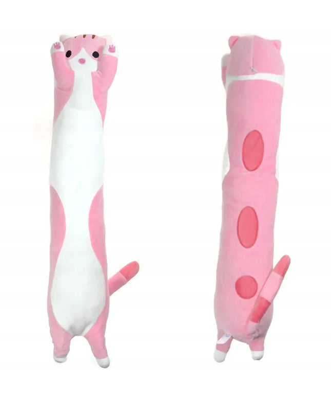 Ilgas rožinis pliušinis katinas, 90 cm