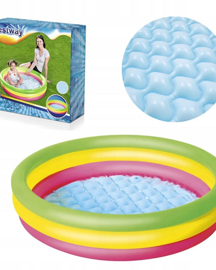 Bestway pripučiamas baseinas vaikams 102x25 cm su pripučiamu dugnu