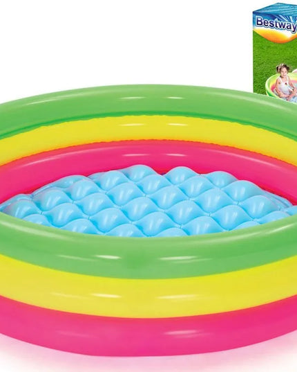 Bestway pripučiamas baseinas vaikams 102x25 cm su pripučiamu dugnu