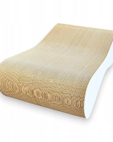 Draskyklė didelėms katėms plati Mruu&Pruu 70x23x40 cm balta melanžinė