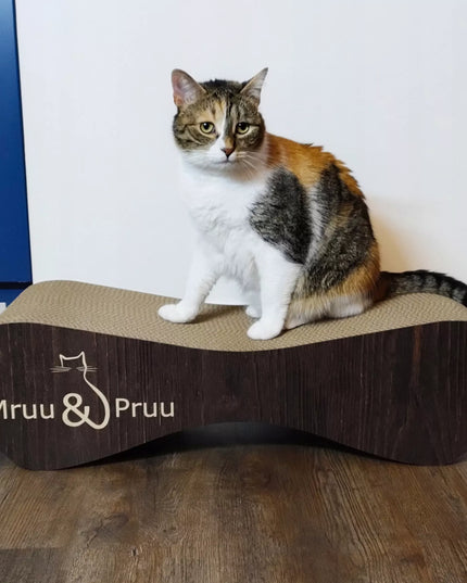 Žema draskyklė, guolis draskymui Mruu&Pruu 70 cm RUDOS SPALVOS