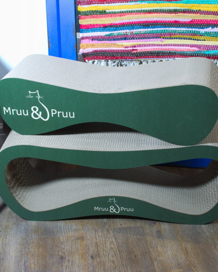 Mruu&Pruu 70 cm žalios spalvos draskyklė ir gultas katėms