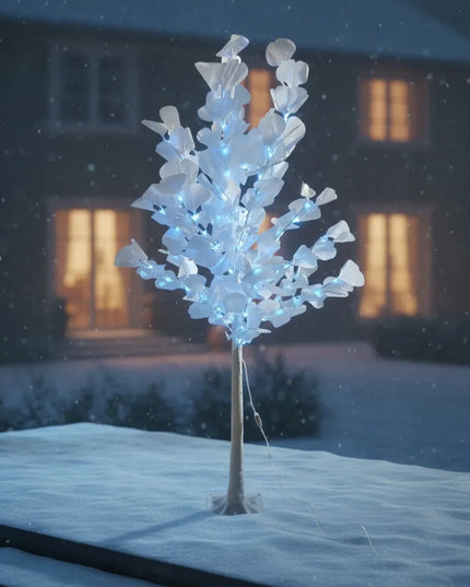 Dekoratyvinis šviečiantis LED kalėdinis berželis, 150 cm, baltos šviesos lemputės