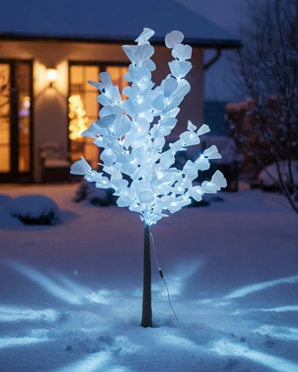 Dekoratyvinis šviečiantis LED kalėdinis berželis, 150 cm, baltos šviesos lemputės