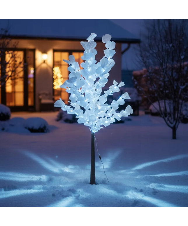 Dekoratyvinis šviečiantis LED kalėdinis berželis, 150 cm, baltos šviesos lemputės