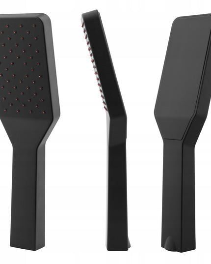 Sieninis vonios dušo komplektas, maišytuvas su čiaupu, - Juodas, matinis