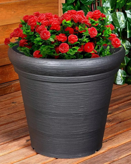 Didelis Sodo Vazonas Lauko Plastikinis Apvalus 38x34 cm