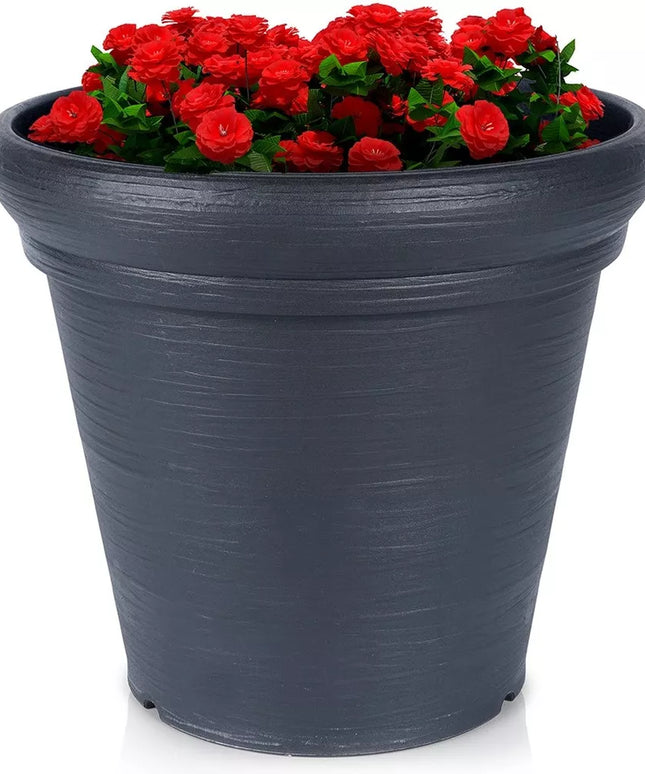 Didelis Sodo Vazonas Lauko Plastikinis Apvalus 38x34 cm