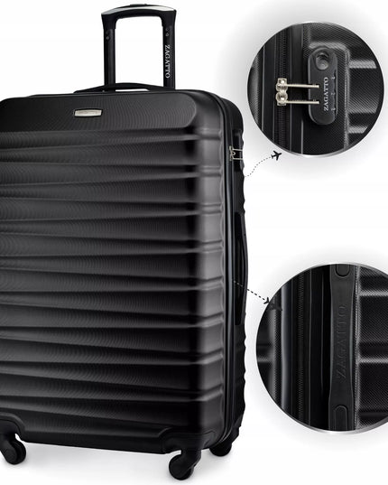 Didelis kelioninis lagaminas su ratukais RYANAIR WIZZAIR 90L kietas XXL ZAGATTO