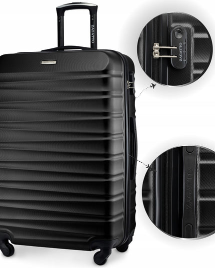 Didelis kelioninis lagaminas su ratukais RYANAIR WIZZAIR 90L kietas XXL ZAGATTO