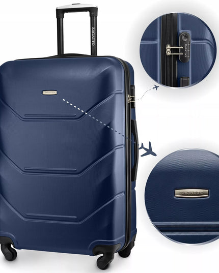 Didelis kelioninis lagaminas ant ratukų, kietas, 90L, XXL RYANAIR WIZZAIR ZAGATTO