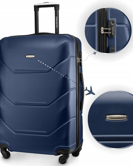Didelis kelioninis lagaminas ant ratukų, kietas, 90L, XXL RYANAIR WIZZAIR ZAGATTO