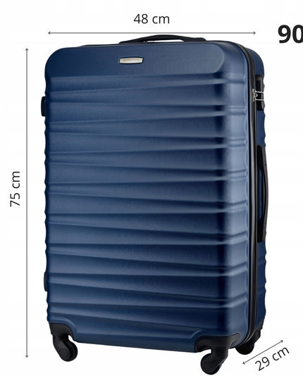 Didelis kelioninis lagaminas ant ratukų RYANAIR WIZZAIR 90L, kietas, XXL, ZAGATTO