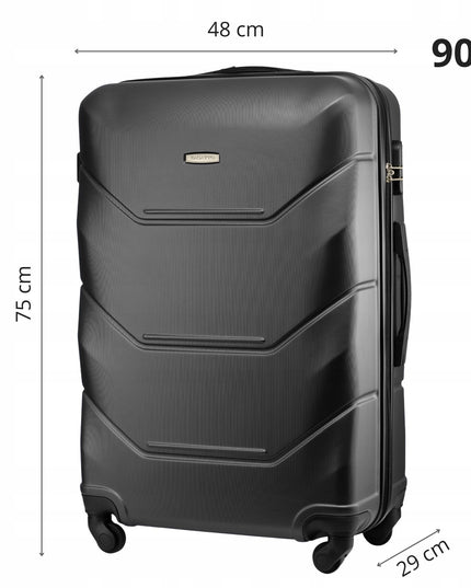 Didelis kelioninis lagaminas su ratukais RYANAIR WIZZAIR 90L kietas XXL ZAGATTO